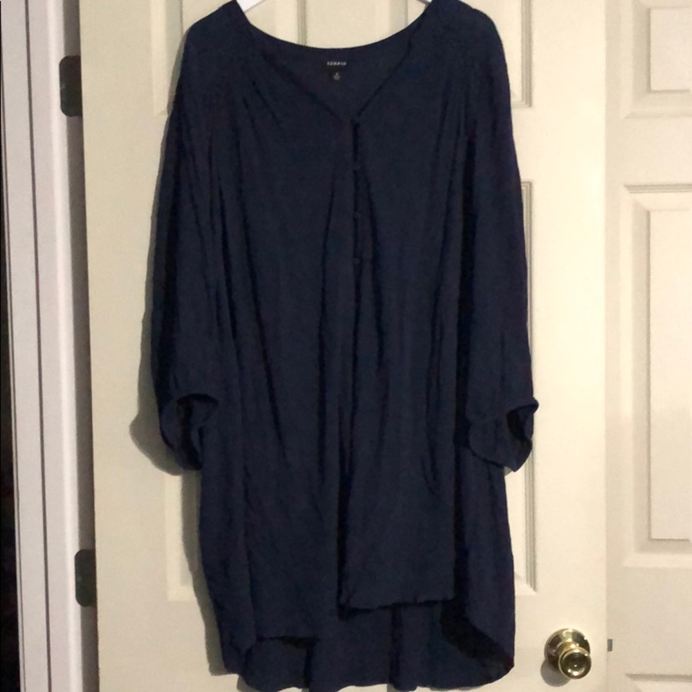 Navy long sleeve blouse. Never worn.